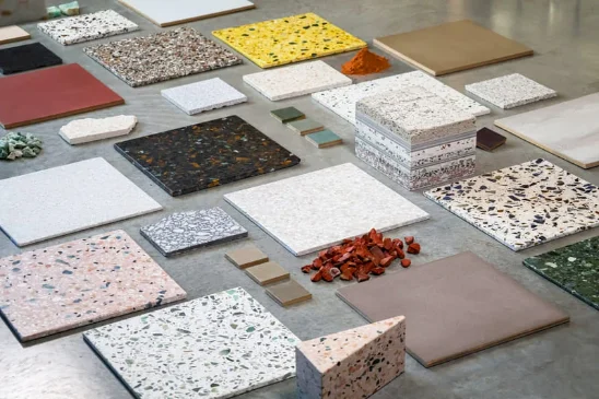 Détail de matière : terrazzo